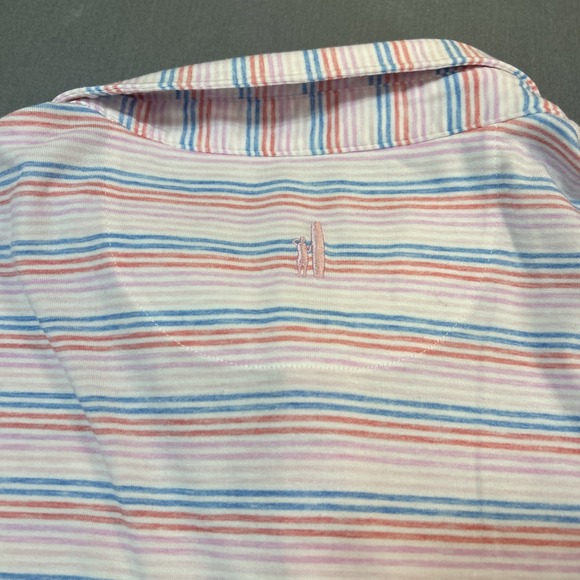 Johnnie-O Top Shelf Pink Short Sleeve Polo Shirt Men's XL Golf Performance - Picture 9 of 10